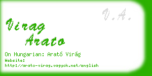 virag arato business card
