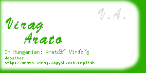 virag arato business card